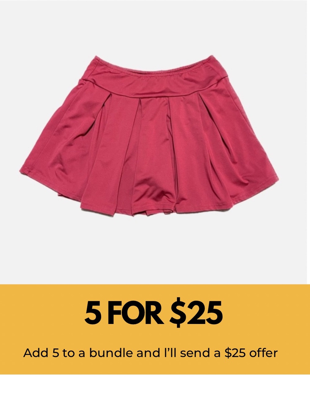 Shein pleated swim skirt.